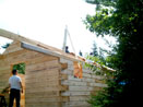 Log Cabin Kit Construction in Maine Step 31