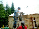 Log Cabin Kit Construction in Maine Step 35