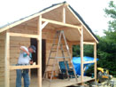 Log Cabin Kit Construction in Maine Step 42